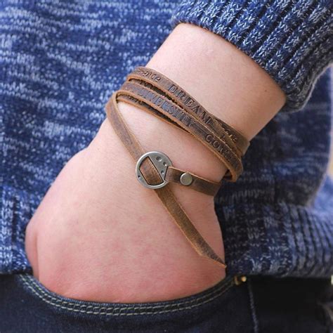 mens leather bracelet david jones